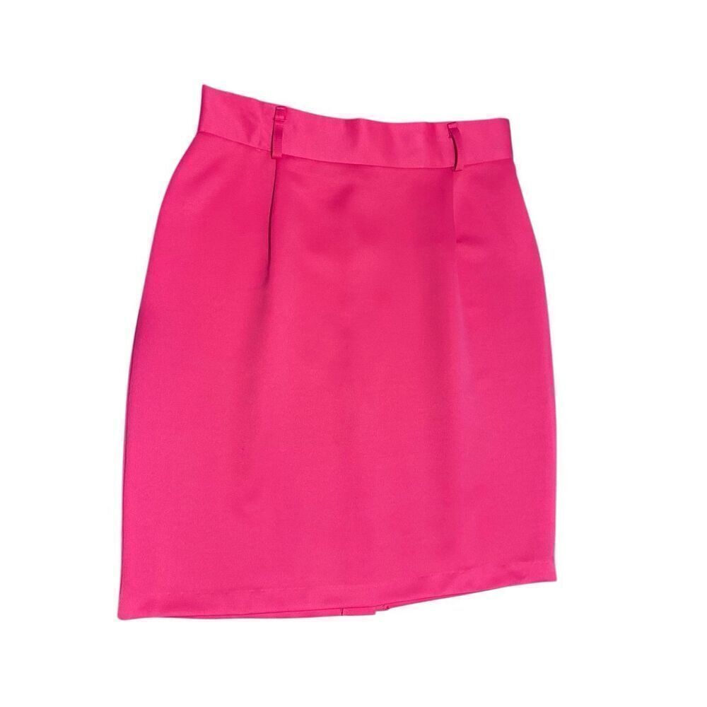 Vintage ELLEN D. Petite Barbiecore Hot Pink Pencil Career Skirt Size 15/16